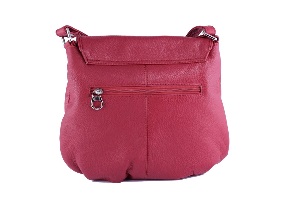 Red Crossbody Leather Bag
