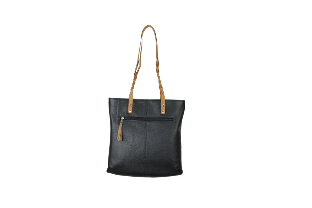 Leather Tote Bag  #color_black