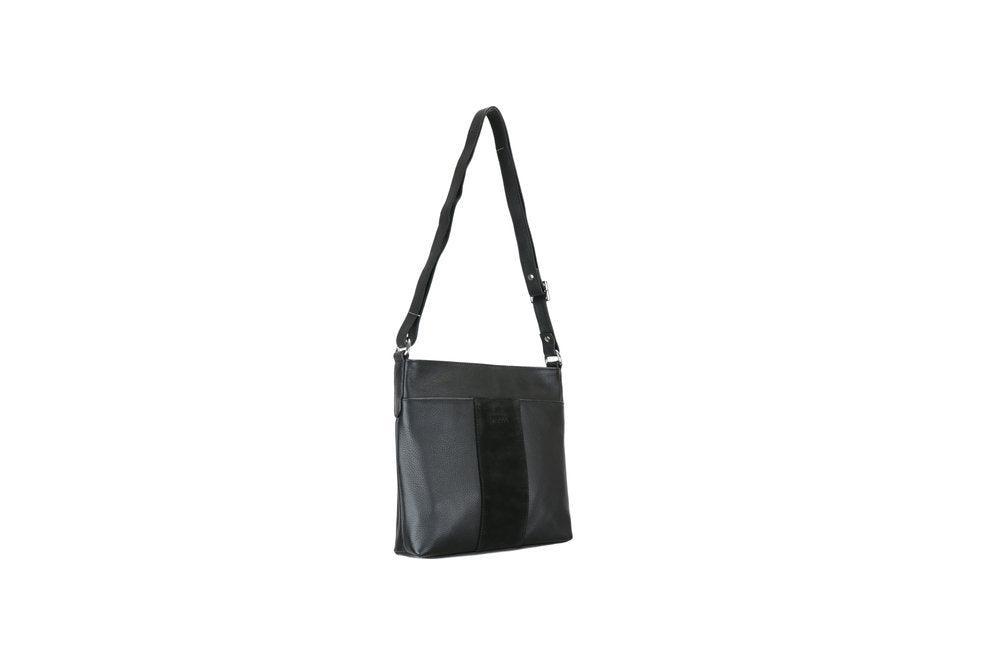 Suede Leather Bag #color_black