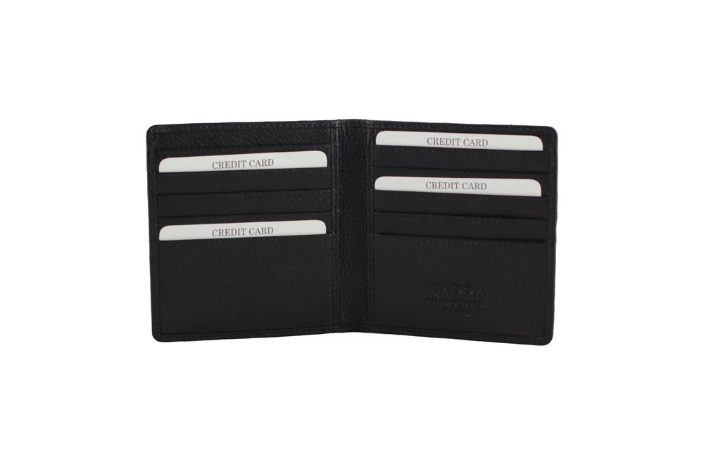 Dan Leather Wallet open #color_black